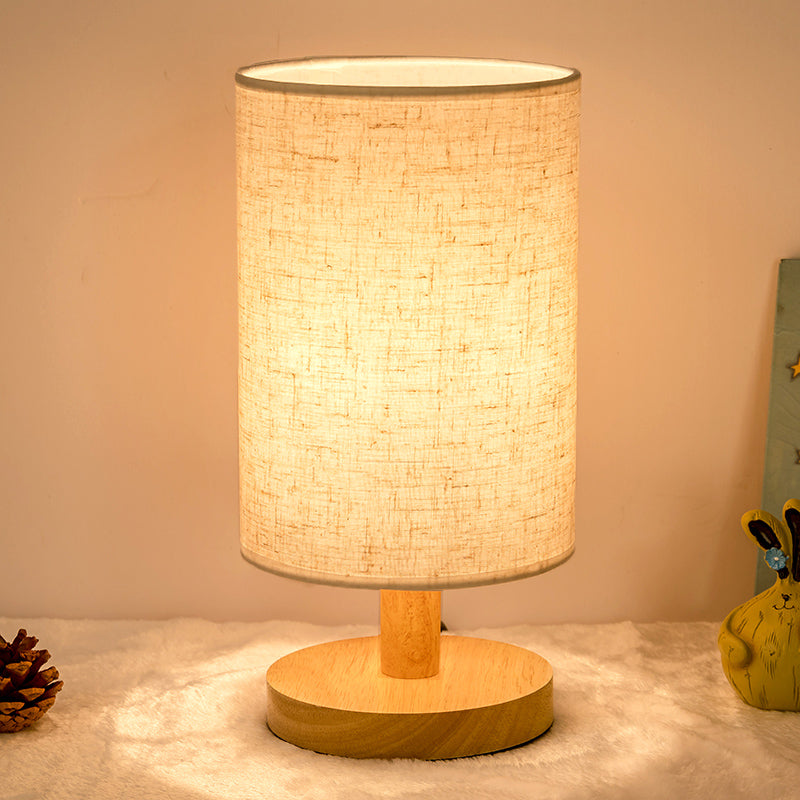 Natural Wood Rattan Table Lamp