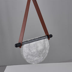 Modern Leather Glass Pendant Light