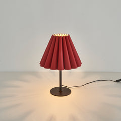 Modern Pleated Leather Table Lamp