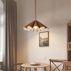 Modern Leather Pleated Pendant Light