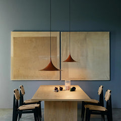 Modern Sculptural Cone Pendant Light