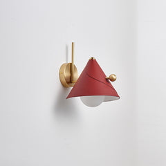 Modern Glass Metal Cone Wall Light