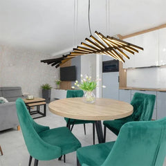 Luxury Linear LED Chandelier with Remote Control