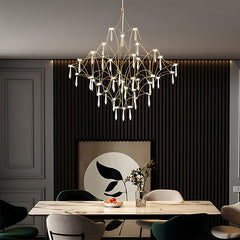 Modern Crystal Branch Chandelier