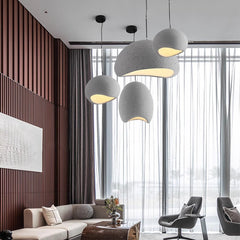 Modern Sculptural Resin Pendant Light