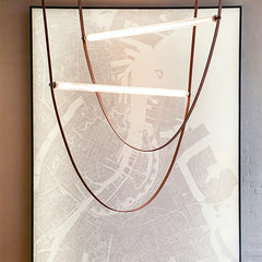 Modern Leather Strap Pendant Light