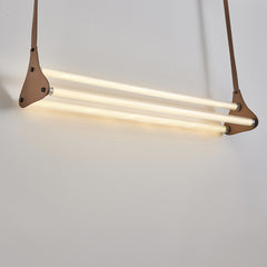 Modern Leather Linear Pendant Light