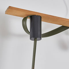 Modern Leather Linear Pendant Light
