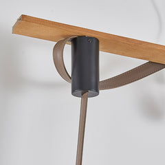 Modern Leather Linear Pendant Light
